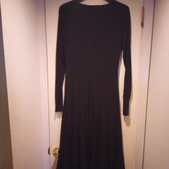 Newport News gorgeous long maxi dress blk size 12/14 New! - Picture 1 of 10